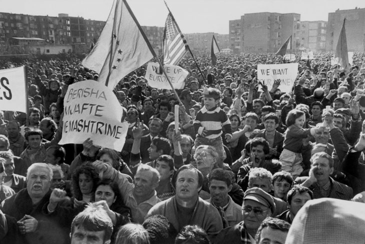 ALBANIA. Tirana. Anti Berisha demo. February 1997.