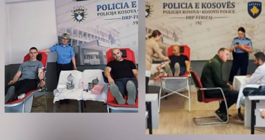 Policia Rajonale e Ferizajt dhuron gjak   një akt human për jetën
